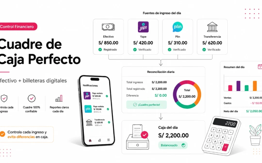 Cómo hacer un cuadre de caja perfecto mezclando efectivo y billeteras digitales