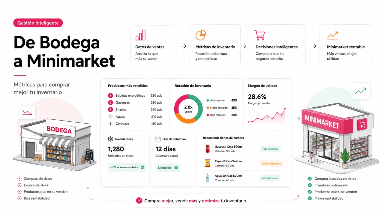 De bodega a minimarket: Qué métricas debes mirar para comprar tu inventario